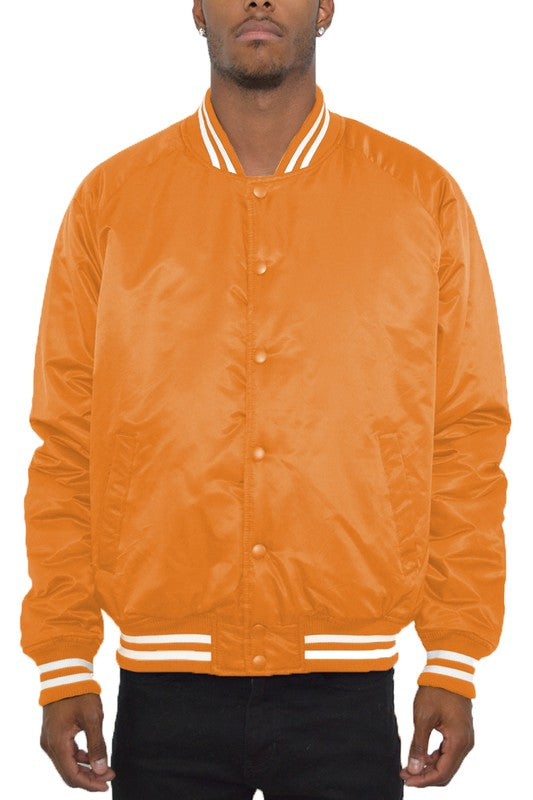 Polyester Solid Color Varsity Jacket (12 colors)