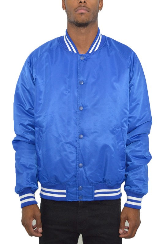 Polyester Solid Color Varsity Jacket (12 colors)