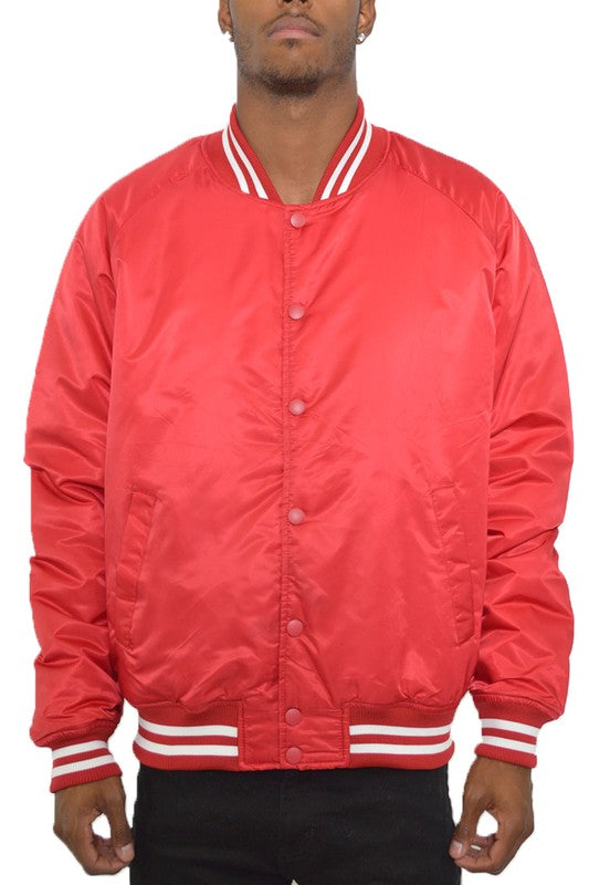 Polyester Solid Color Varsity Jacket (12 colors)