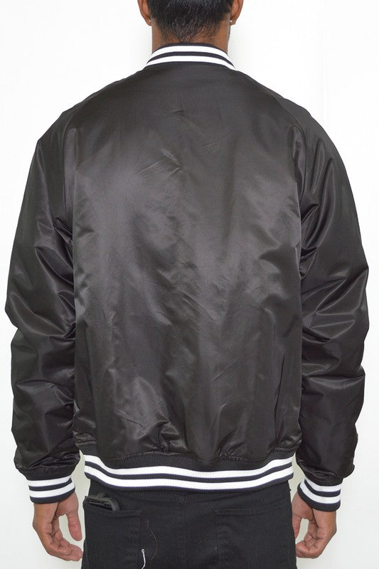 Polyester Solid Color Varsity Jacket (12 colors)