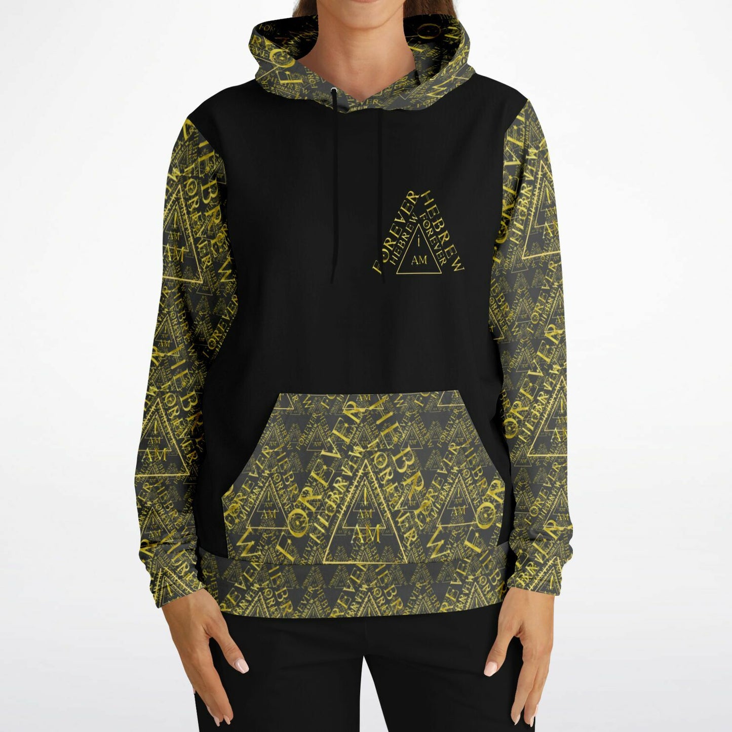 I AM HEBREW 03-01 Designer Triblend Fleece Lined Unisex Hoodie