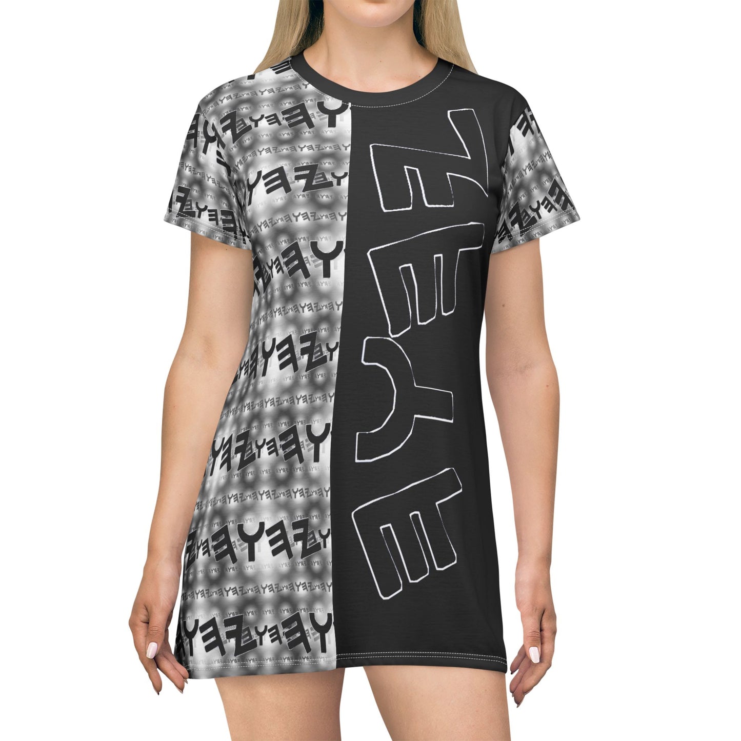 Most High God - Yahuah 01-01 Black Designer T-shirt Dress