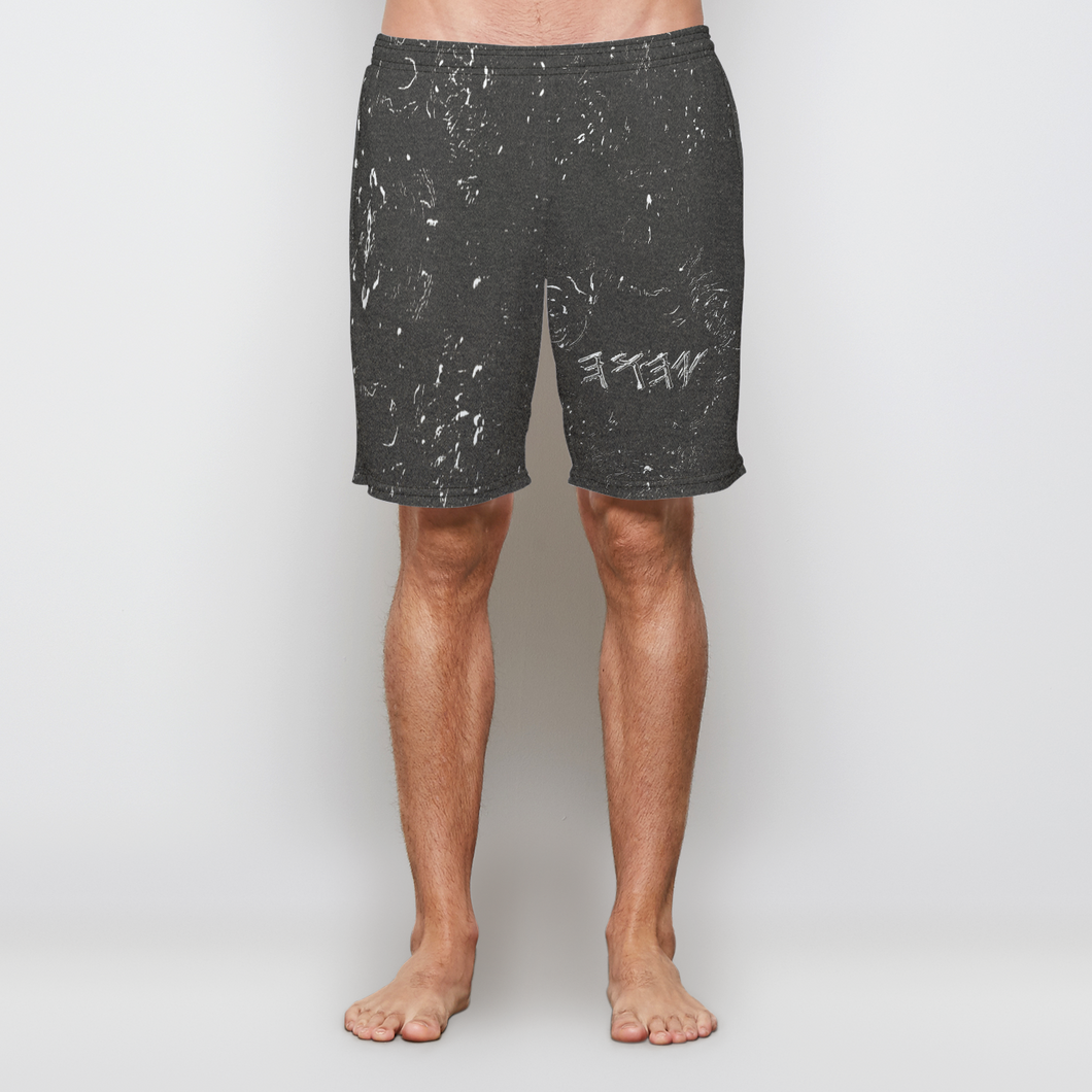 Yahuah Logo 01-01 Men's Designer Poly + Rayon Fleece Sweat Shorts