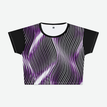 Cargar imagen en el visor de la galería, TRP Twisted Patterns 04: Weaved Metal Waves 01-01 Camiseta recortada de diseñador 