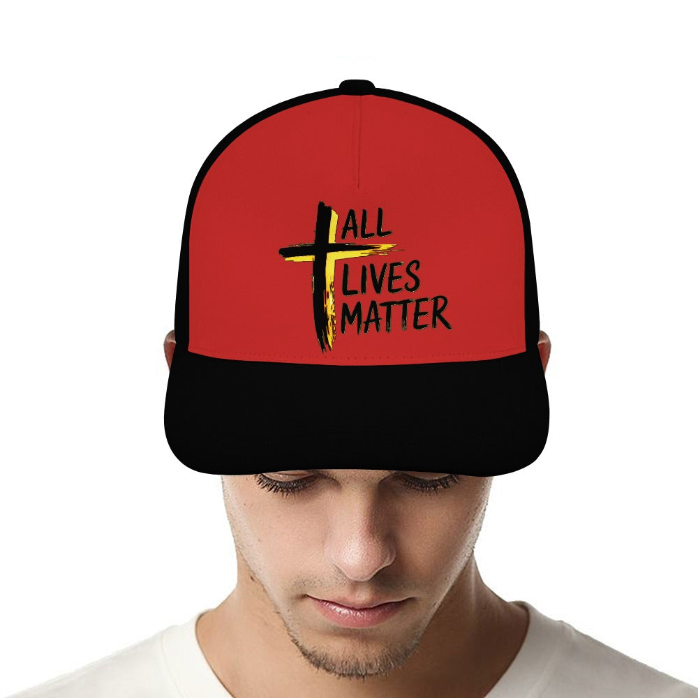 Outspoken Designs 04-01 "All Lives Matter" Designer Curved Brim Baseball Cap (8 colors)