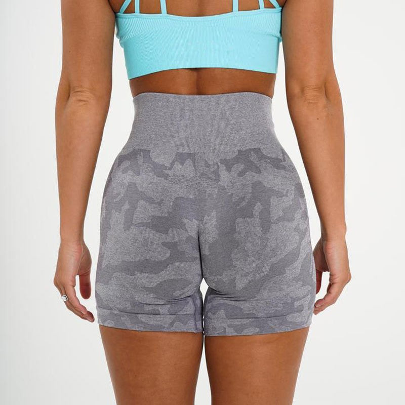 Camo Jacquard Seamless Yoga Shorts (8 colors)