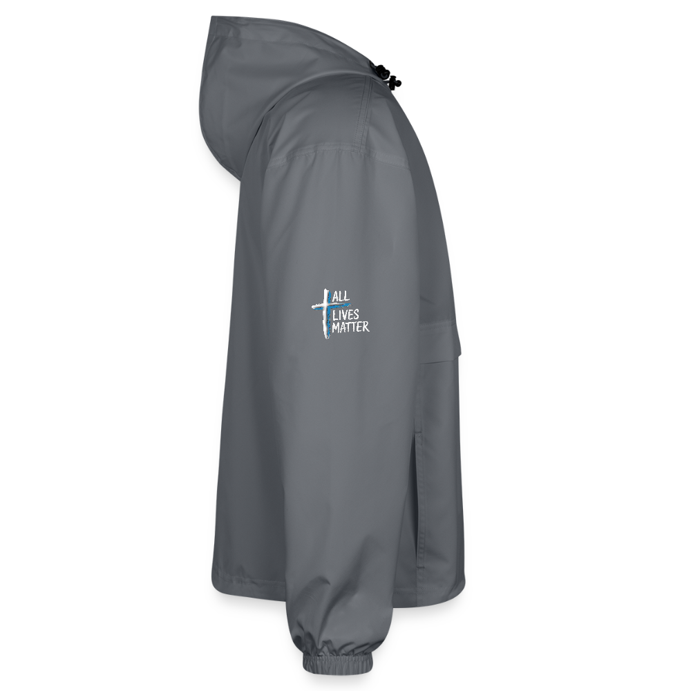 Outspoken Designs 04-02 "All Lives Matter" Designer Champion Packable Unisex Jacket - gray