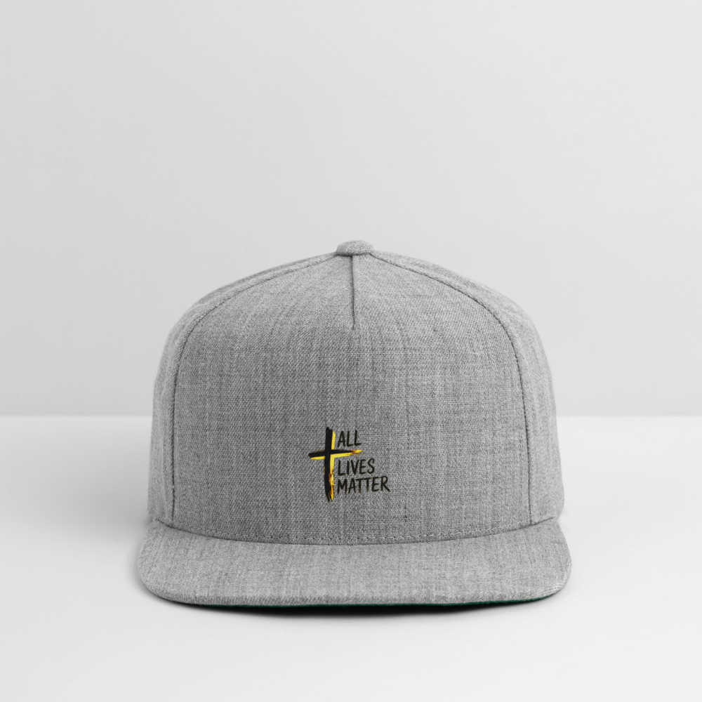 Outspoken Designs 04-01 "All Lives Matter" Designer Yupoong Snapback Baseball Cap (4 colors) - heather gray