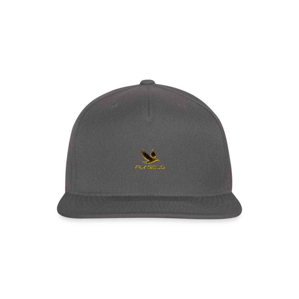 Outspoken Designs 03-01 "Fly Solo" Designer Yupoong Snapback Baseball Cap - dark grey