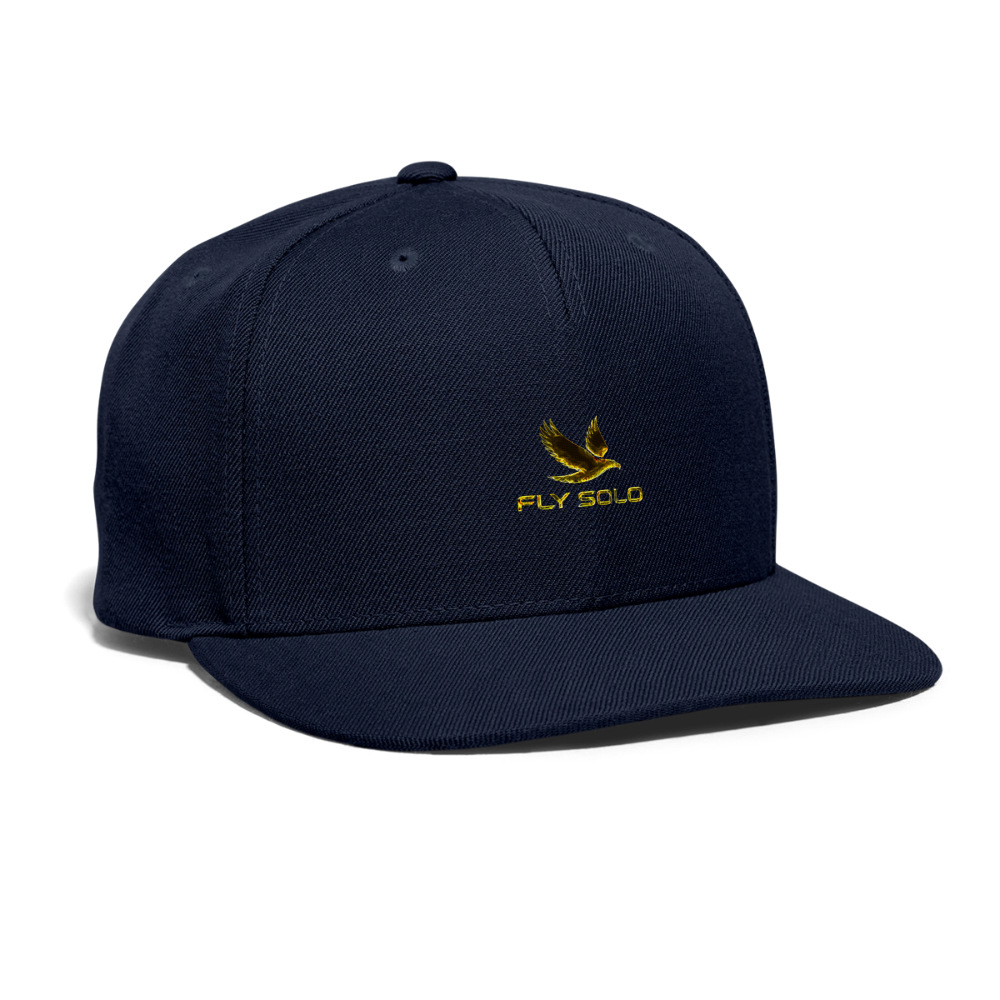 Outspoken Designs 03-01 "Fly Solo" Designer Yupoong Snapback Baseball Cap - navy