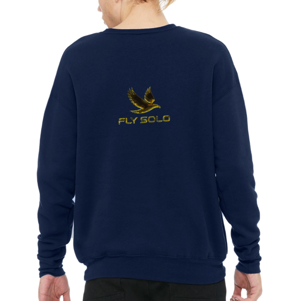 Outspoken Designs 03-01 "Fly Solo" Designer Bella + Canvas Unisex Sweatshirt - navy