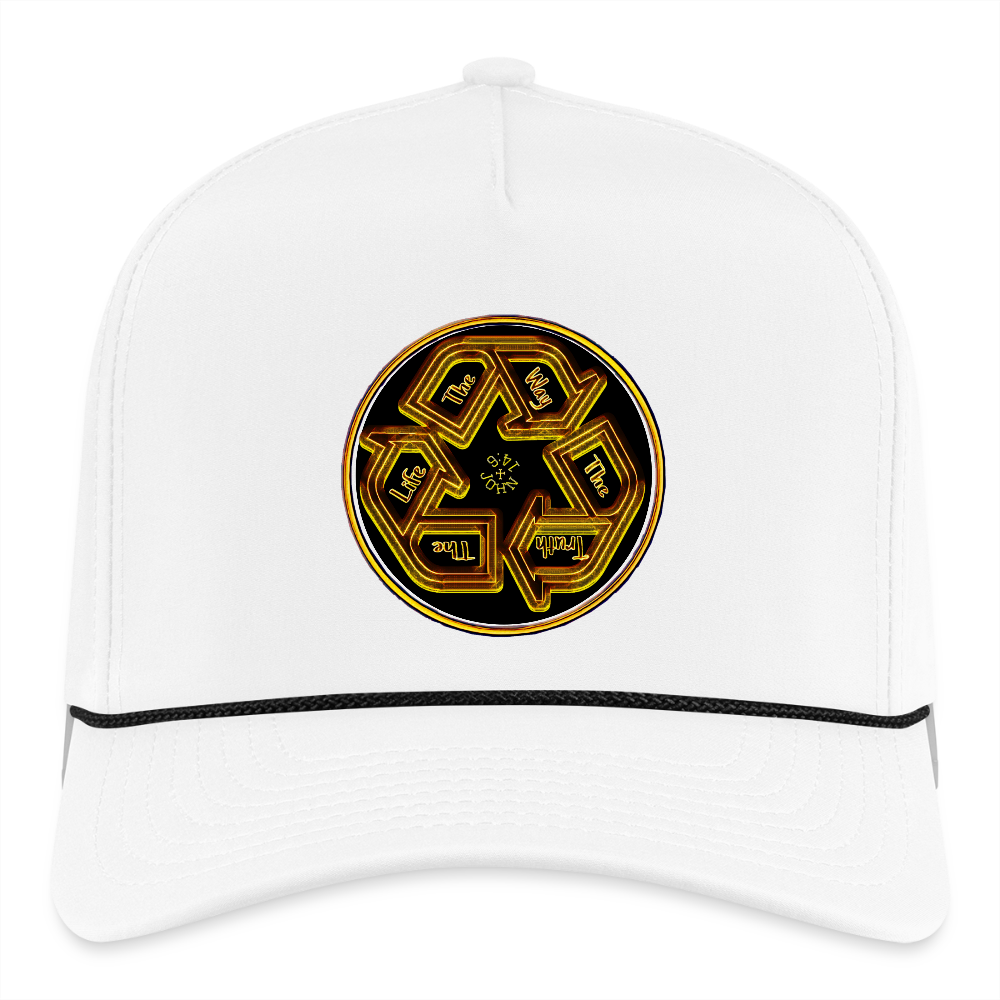 Truth Illustrated 03-01 Designer Imperial Headwear Rope Cap (4 colors) - white/black