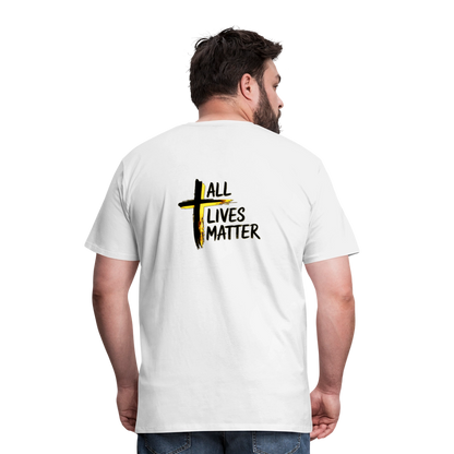Outspoken Designs 04-01 "All Lives Matter" Men's Designer Premium Cotton T-shirt (10 colors) - white