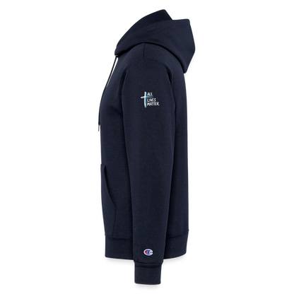 Outspoken Designs 04-02 "All Lives Matter" Designer Champion Unisex Powerblend Pullover Hoodie (MidnightNavy) - navy