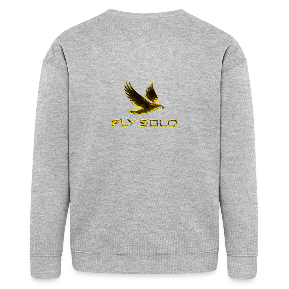 Outspoken Designs 03-01 "Fly Solo" Designer Bella + Canvas Unisex Sweatshirt - heather gray