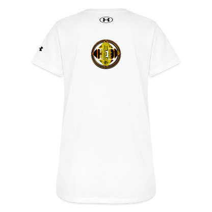 Hebrew World 02-01 Designer Under Armour Ladies Athletic 2.0 T-shirt (4 colors) - white