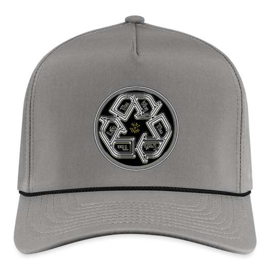 Truth Illustrated 03-02 Designer Imperial Headwear Rope Cap (4 colors) - gray/black