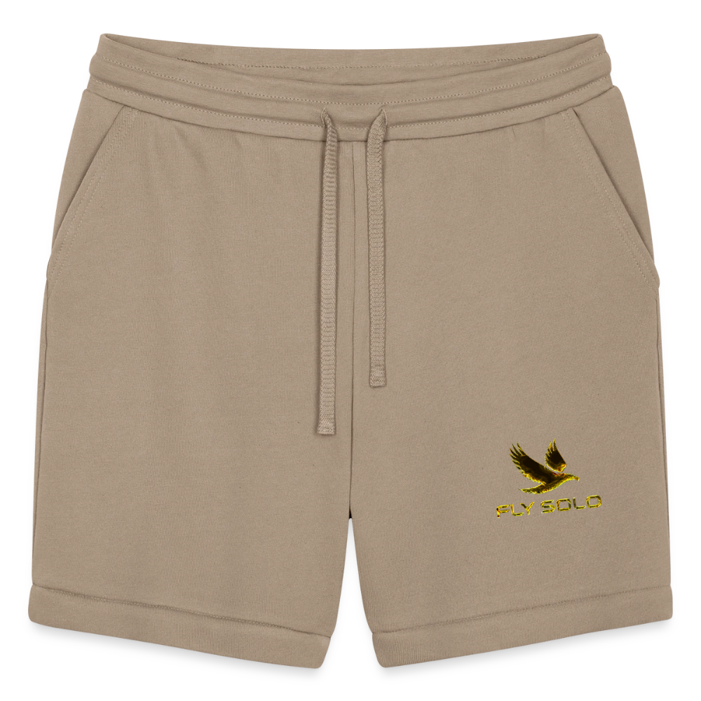 Outspoken Designs 03-01 "Fly Solo" Designer Bella+Canvas Unisex Sweatshorts - tan