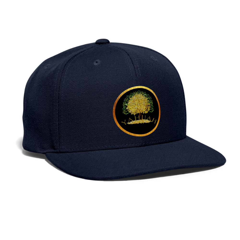 Yahuah-Tree of Life 03-01 Designer Yupoong Snapback Baseball Cap (7 colors) - navy