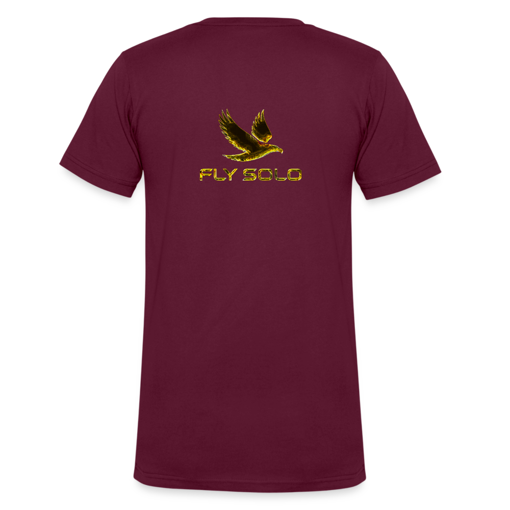 Outspoken Designs 03-01 "Fly Solo" Designer Bella + Canvas Men's V-neck T-shirt - maroon