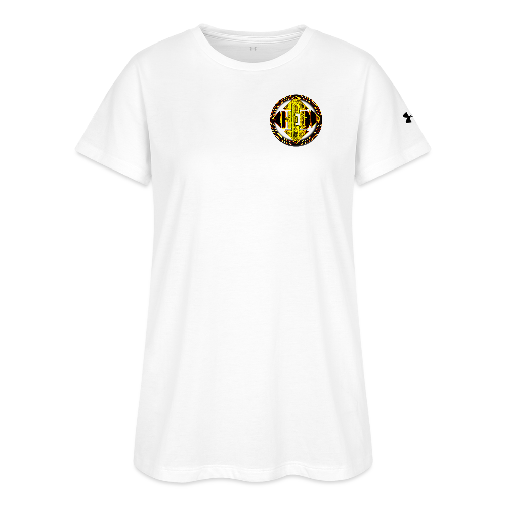 Hebrew World 02-01 Designer Under Armour Ladies Athletic 2.0 T-shirt (4 colors) - white
