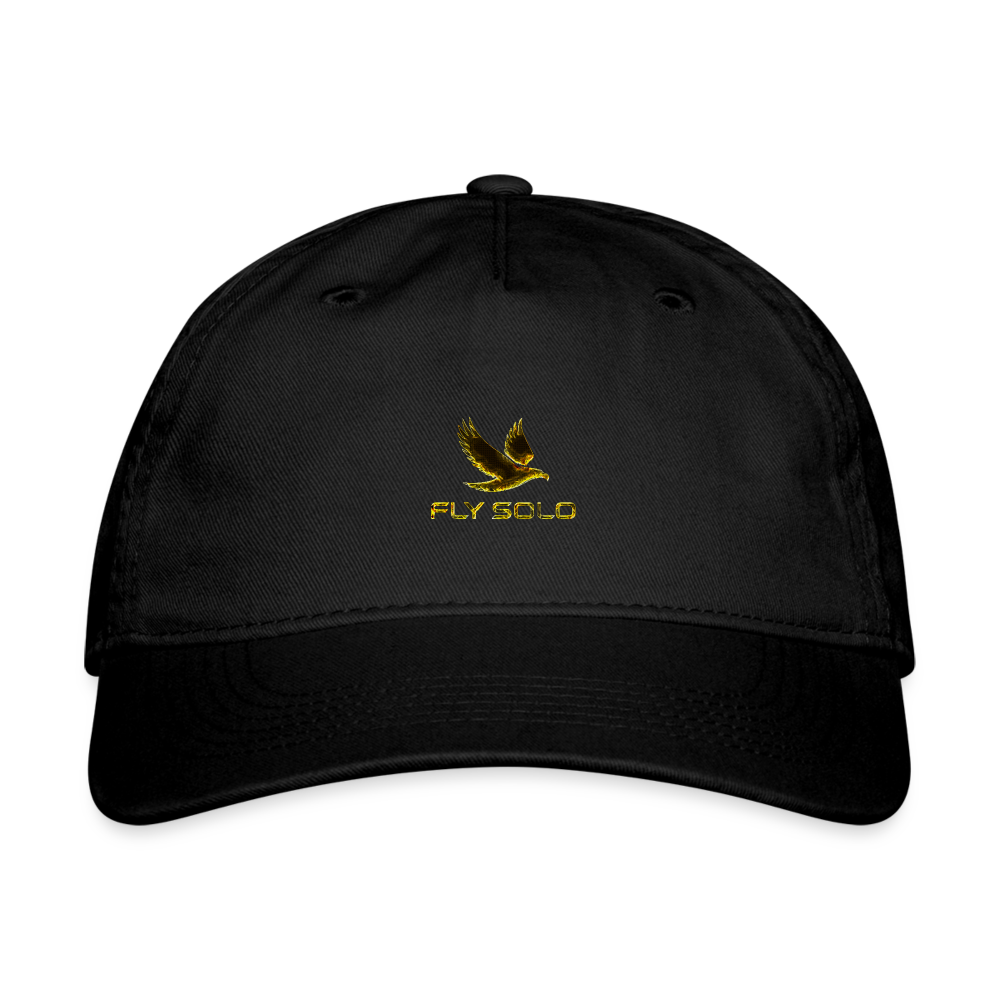 Outspoken Designs 03-01 "Fly Solo" Designer Organic Baseball Cap - black