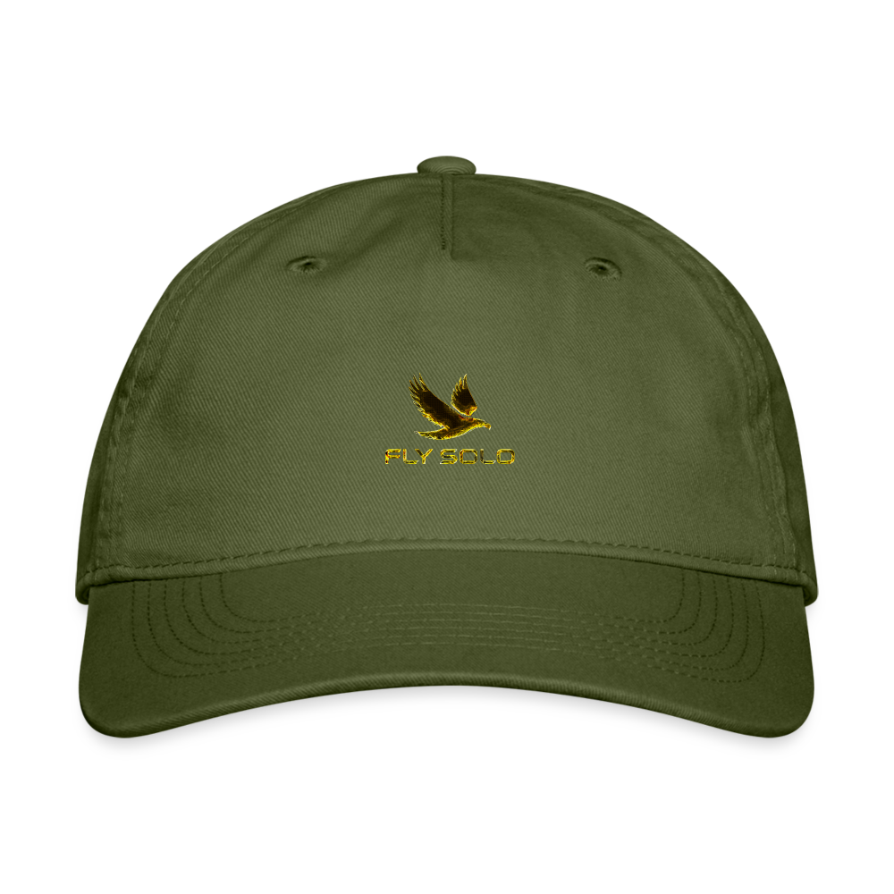 Outspoken Designs 03-01 "Fly Solo" Designer Organic Baseball Cap - olive green