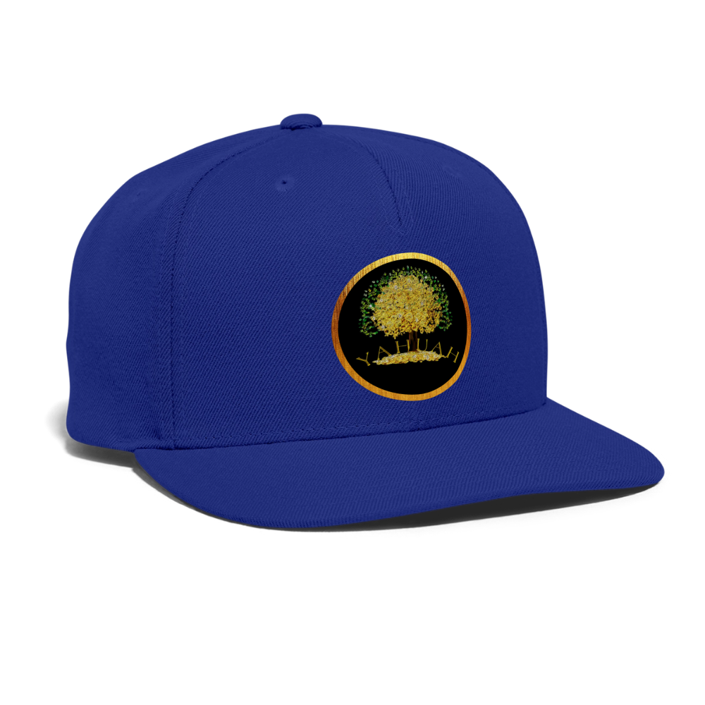 Yahuah-Tree of Life 03-01 Designer Yupoong Snapback Baseball Cap (7 colors) - royal blue