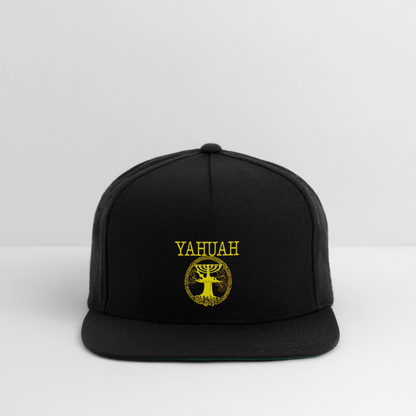 Yahuah-Tree of Life 02-01 Designer Sport-Tek Yupoong Snapback Baseball Cap - black