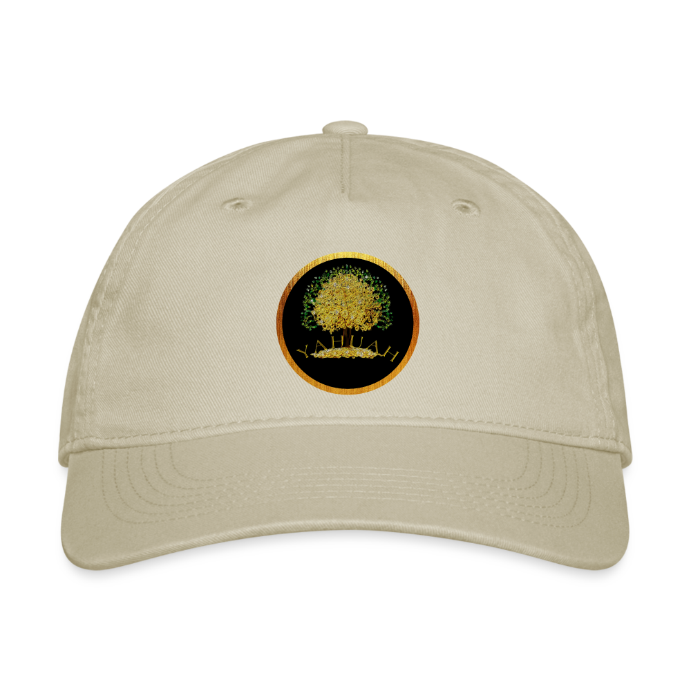 Yahuah-Tree of Life 03-01 Designer Econscious Organic Baseball Cap (6 colors) - khaki