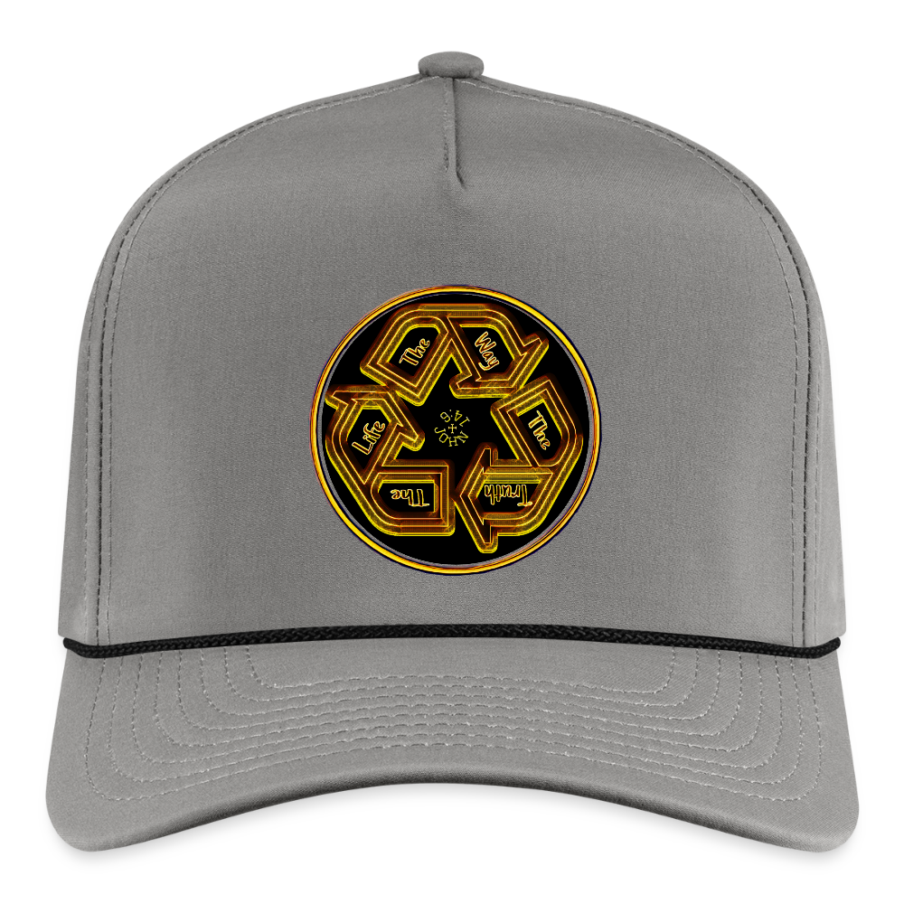 Truth Illustrated 03-01 Designer Imperial Headwear Rope Cap (4 colors) - gray/black