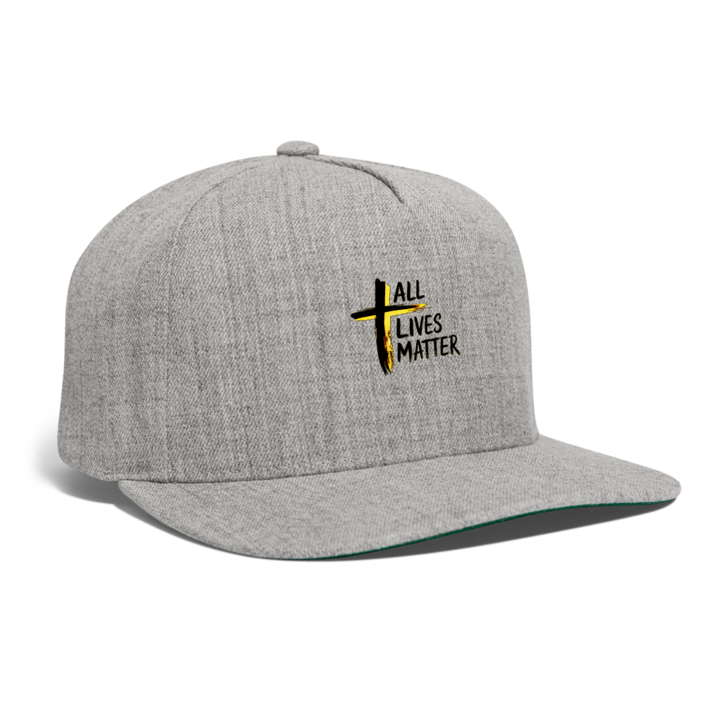 Outspoken Designs 04-01 "All Lives Matter" Designer Yupoong Snapback Baseball Cap (4 colors) - heather gray