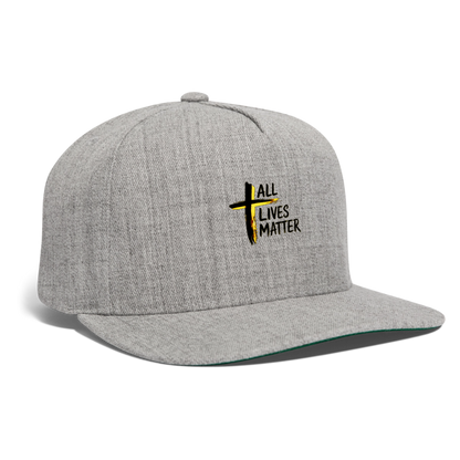 Outspoken Designs 04-01 "All Lives Matter" Designer Yupoong Snapback Baseball Cap (4 colors) - heather gray