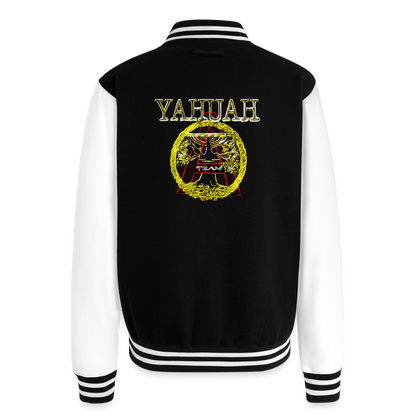 A-Team 01-01 Designer AWDis Just Hoods Heavyweight Letterman Jacket (5 colors) - black/white