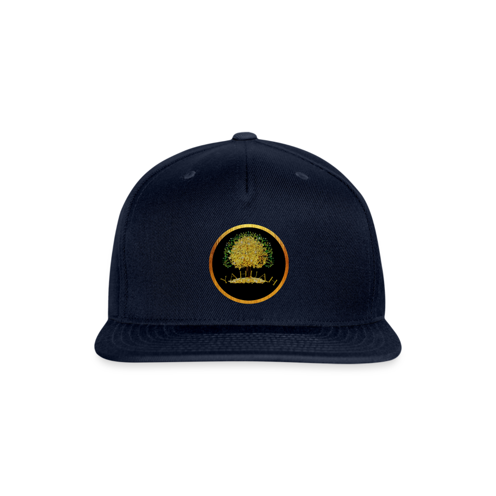 Yahuah-Tree of Life 03-01 Designer Yupoong Snapback Baseball Cap (7 colors) - navy