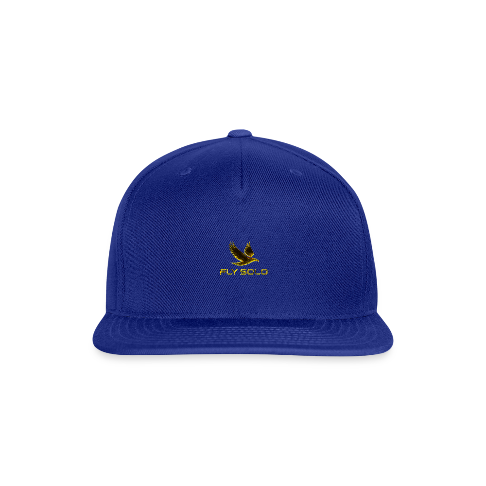 Outspoken Designs 03-01 "Fly Solo" Designer Yupoong Snapback Baseball Cap - royal blue