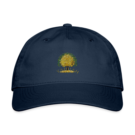 Yahuah-Tree of Life 03-02 Designer Econscious Organic Dad Cap (2 colors) - navy