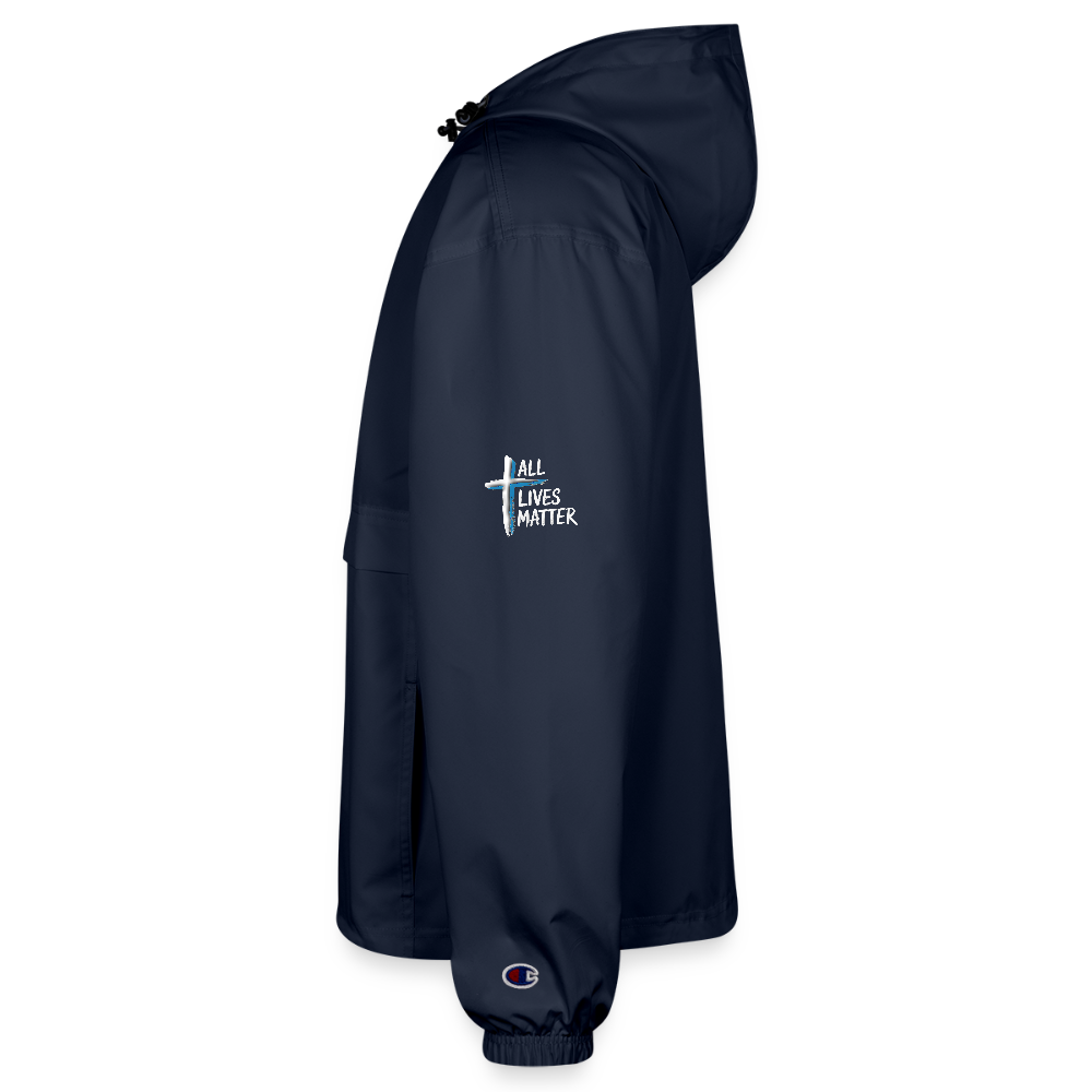 Outspoken Designs 04-02 "All Lives Matter" Designer Champion Packable Unisex Jacket - french navy