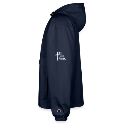 Outspoken Designs 04-02 "All Lives Matter" Designer Champion Packable Unisex Jacket - french navy