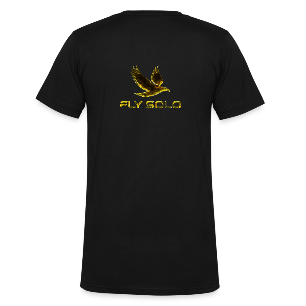 Outspoken Designs 03-01 "Fly Solo" Designer Bella + Canvas Men's V-neck T-shirt - black