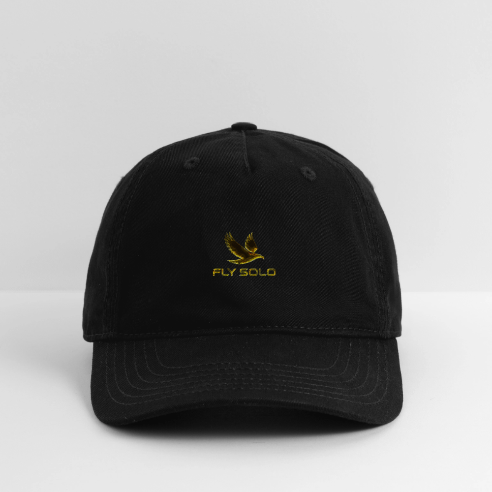 Outspoken Designs 03-01 "Fly Solo" Designer Organic Baseball Cap - black