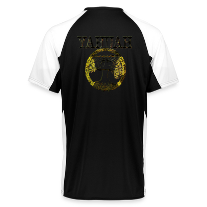 Yahuah Yahusha 04 Designer Augusta Sportswear Unisex Cutter Jersey (5 colors) - black/white