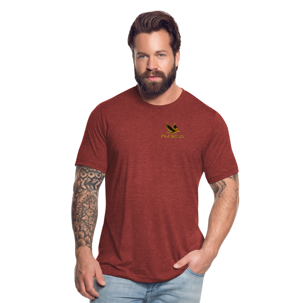 Outspoken Designs 03-01 "Fly Solo" Designer Bella+Canvas Unisex Tri-Blend T-Shirt - heather cranberry