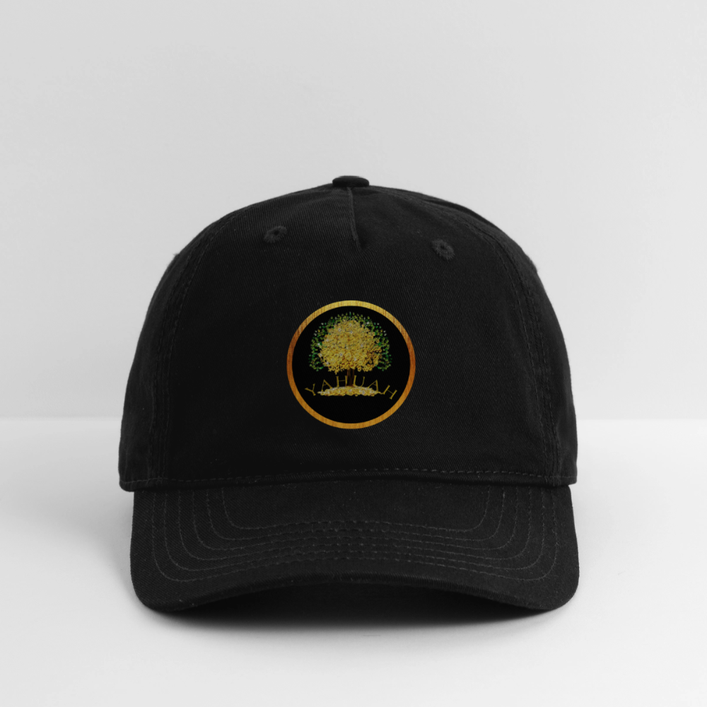 Yahuah-Tree of Life 03-01 Designer Econscious Organic Baseball Cap (6 colors) - black