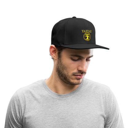 Yahuah-Tree of Life 02-01 Designer Sport-Tek Yupoong Snapback Baseball Cap - black