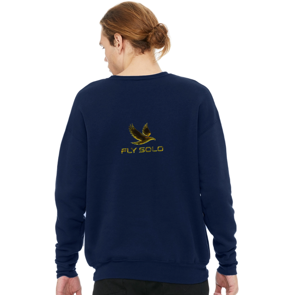 Outspoken Designs 03-01 "Fly Solo" Designer Bella + Canvas Unisex Sweatshirt - navy