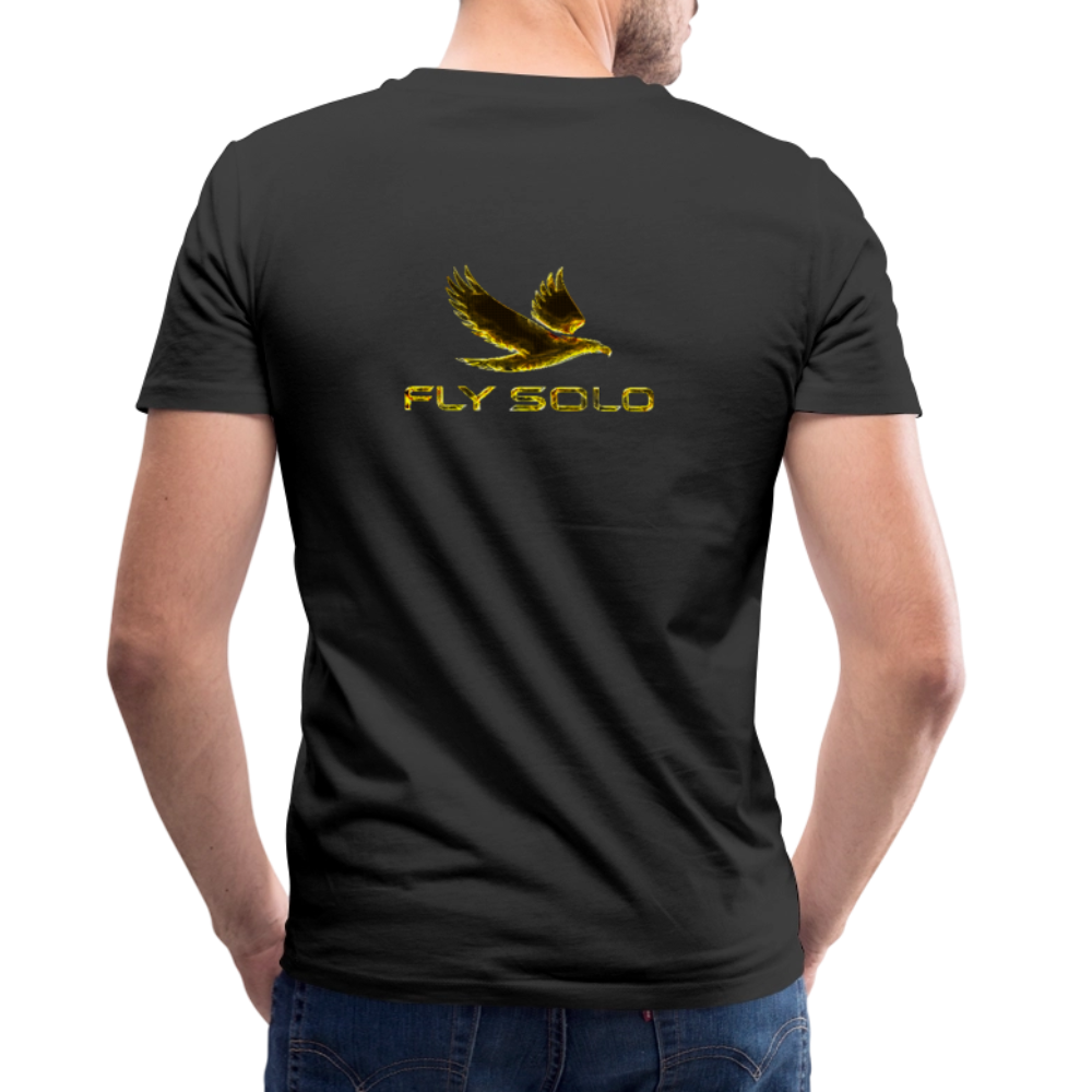 Outspoken Designs 03-01 "Fly Solo" Designer Bella + Canvas Men's V-neck T-shirt - black