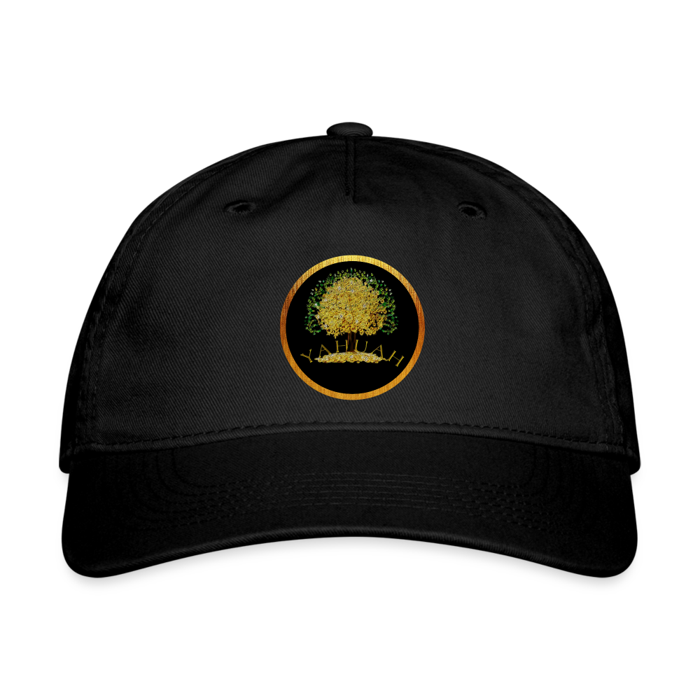 Yahuah-Tree of Life 03-01 Designer Econscious Organic Baseball Cap (6 colors) - black