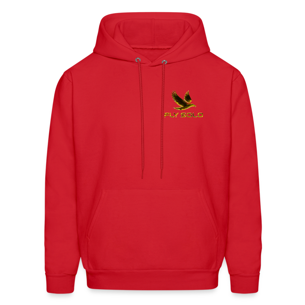 Outspoken Designs 03-01 "Fly Solo" Designer Hanes Men's Pullover Hoodie - red