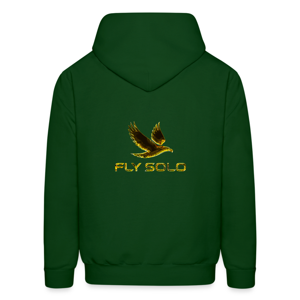 Outspoken Designs 03-01 "Fly Solo" Designer Hanes Men's Pullover Hoodie - forest green